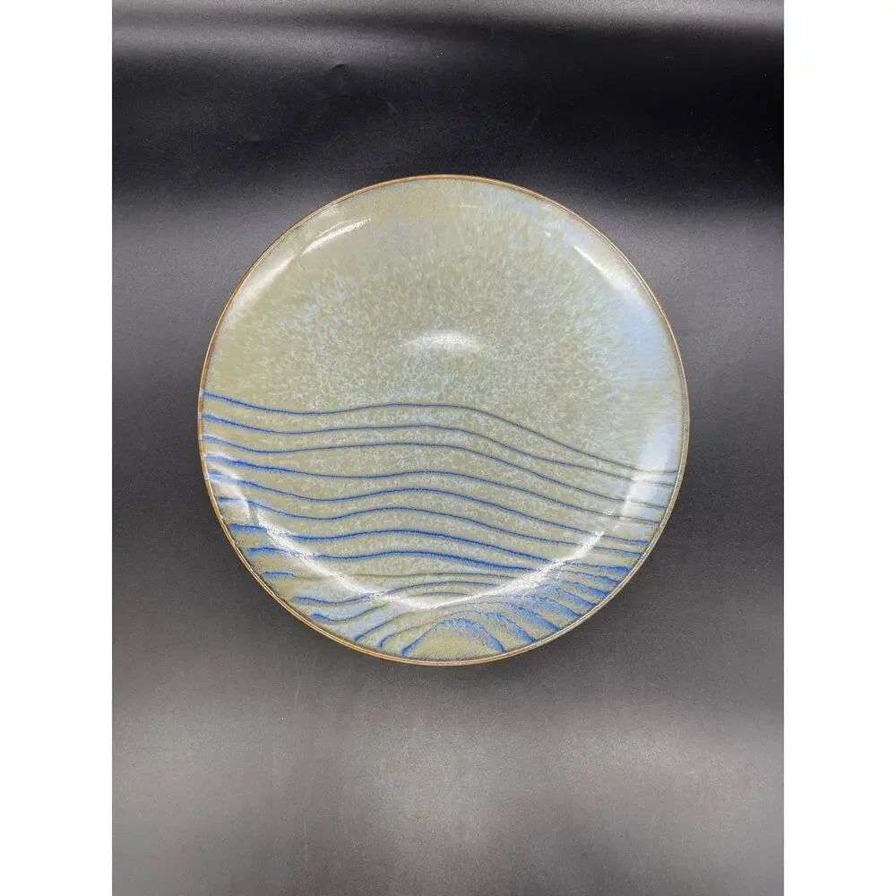 Joseph Abboud Mediterranean Waves 1032 Set of 3 Stoneware Salad Plates 8.25